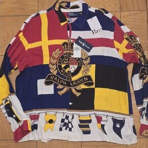 Rare Polo Ralph Lauren Browns Collab Size Xl Snow Beach P Wing Stadium Sportsman